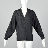 1970s Rodier Paris Black Shirt