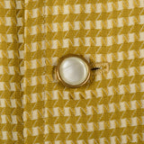 1950s Mens Gold and Cream Textured Check Jacket
