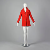 Small Pierre Cardin Red Wool Coat
