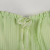 1950s Vanity Fair Green Nightgown with Crystal Pleat Bust