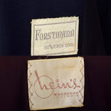 XXL 1950s Navy Gabardine Skirt Suit