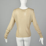 Dries Van Noten Gold Lightweight Cardigan