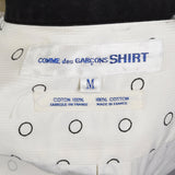 2000s Comme des Garcons White Cotton Circle Print Shirt