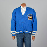 1990s Blue Knit Novelty Race Car Coat