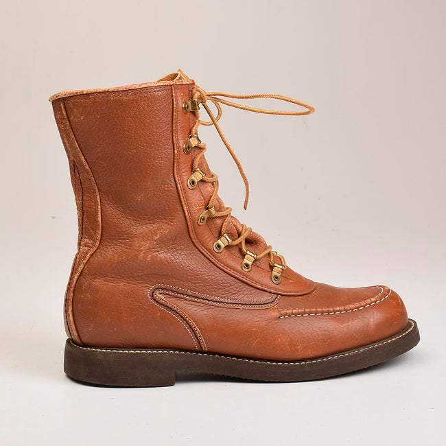 1960s Mens Deadstock Brown Work Boots