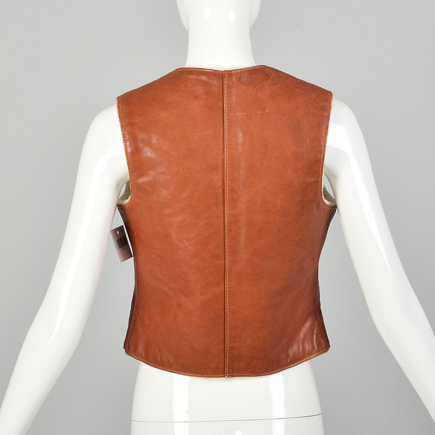 Small 1960s LL Bean Leather Vest Distressed