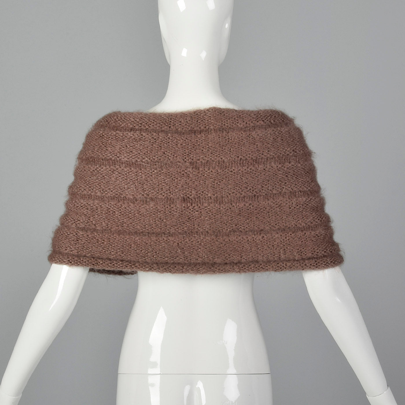 1950s Mauve Mohair Knit Stole