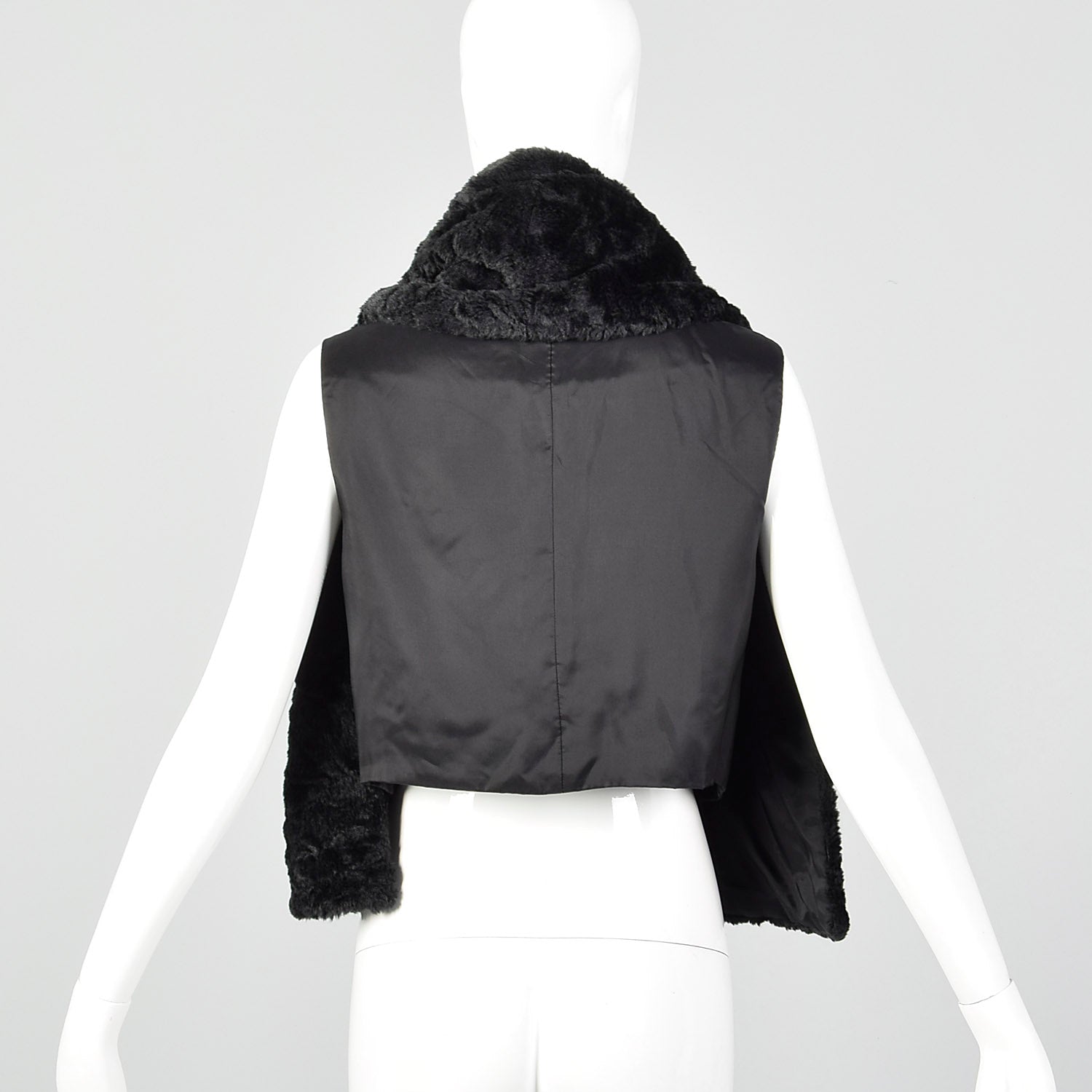 Comme des Garcons Black Faux Fur Vest