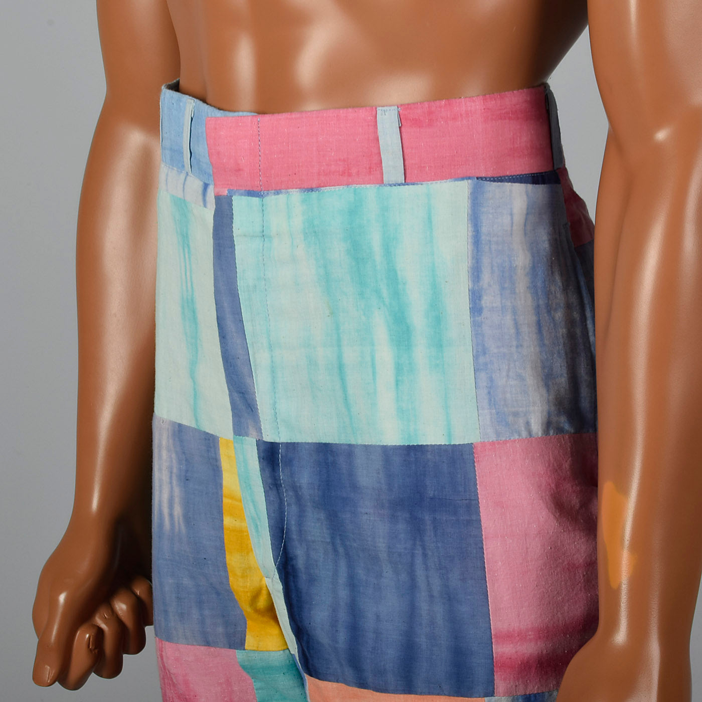 1970s Mens Patchwork Pants