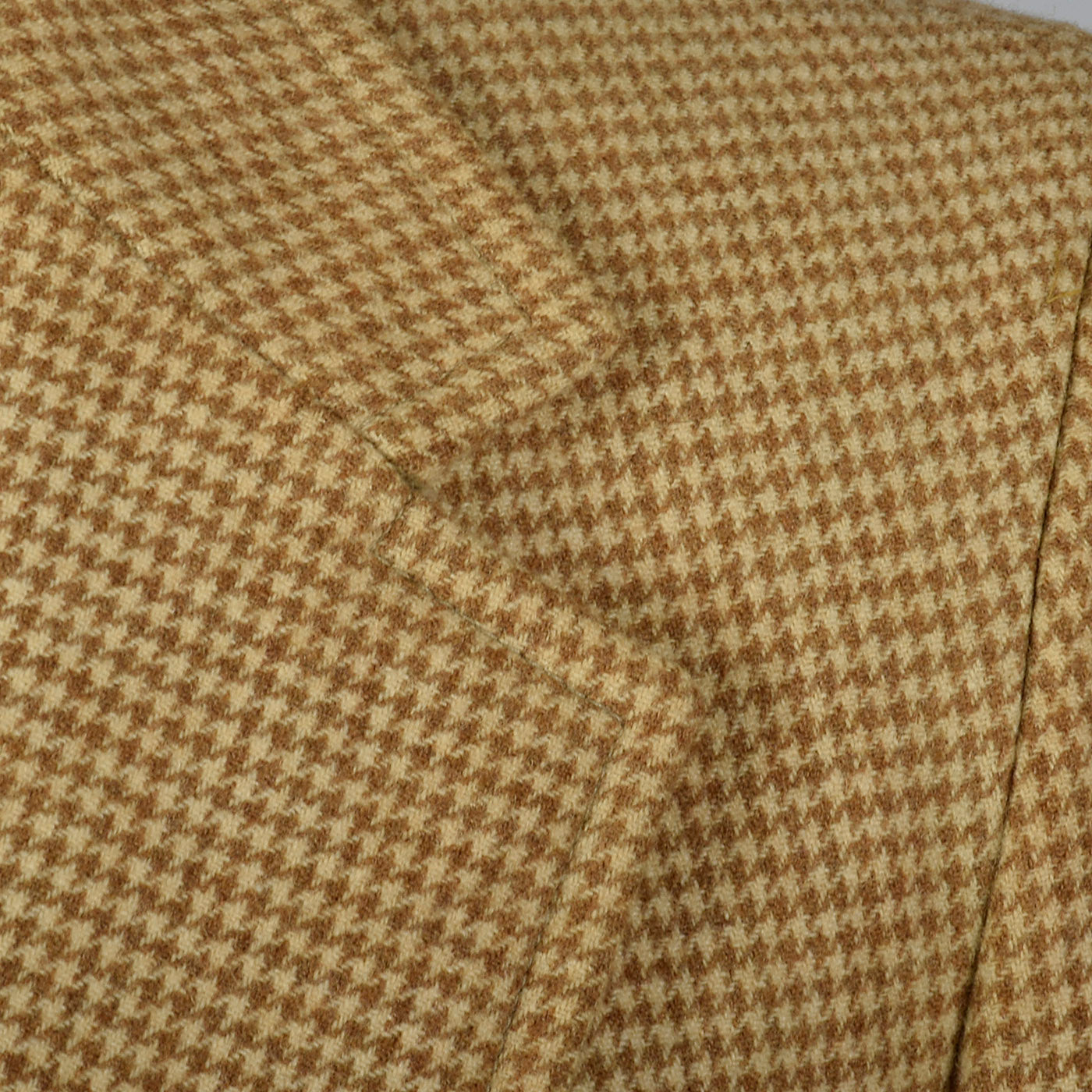 1970s Mens Houndstooth Blazer in Brown Wool