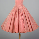 1950s Pink Taffeta Party Dress