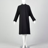 Medium 1980s Black Swing Coat