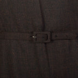 XXL 1950s Dress Belted Brown Volup Short Sleeve Cocktail Party