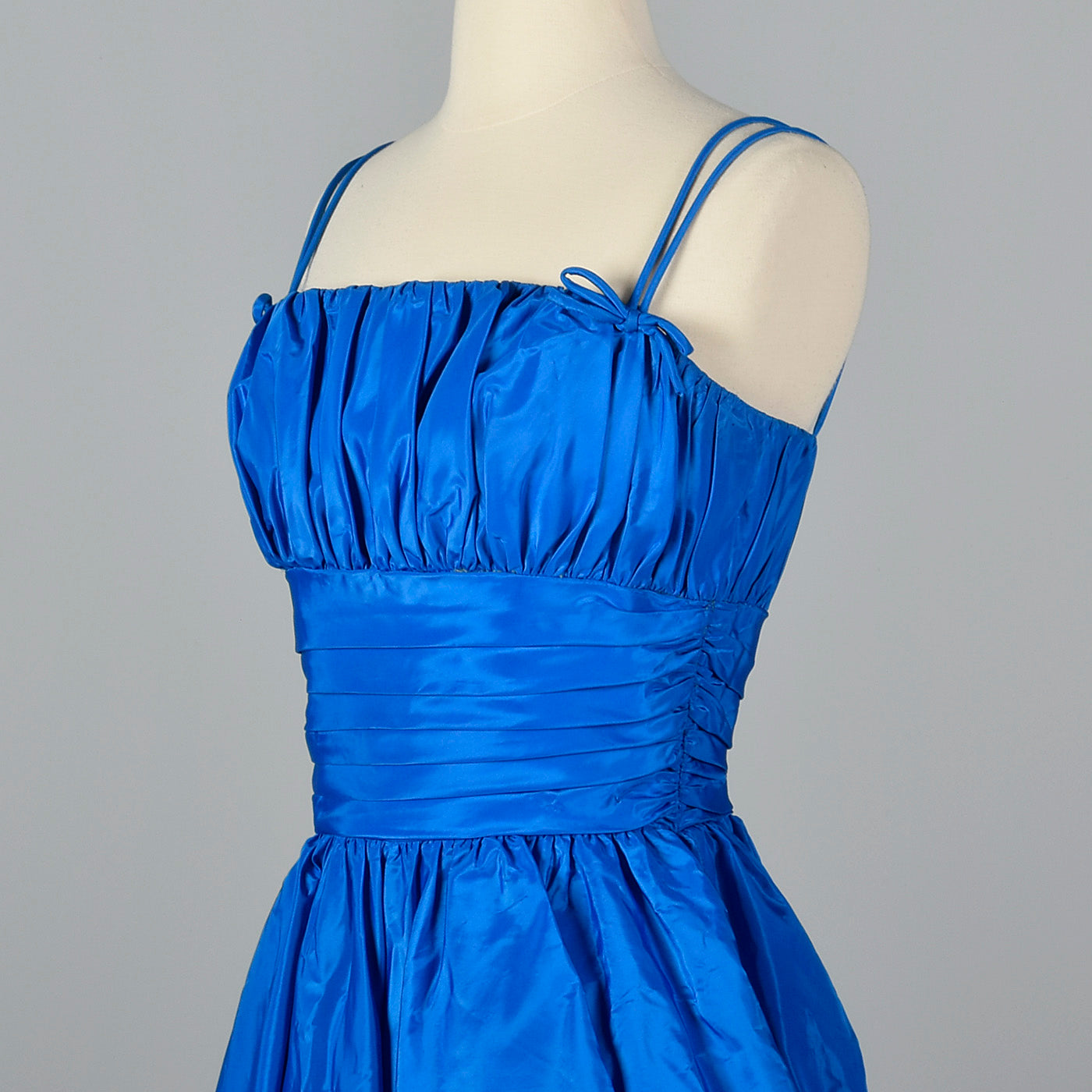 1950s Electric Blue Party Dress with Bubble Skirt Style & Salvage 1950s Electric Blue Party Dress with Bubble Skirt Style & Salvage