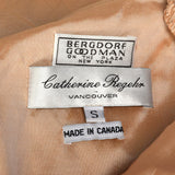 Small 1990s Catherine Regehr Dress Blush Pink Silk Taffeta Evening Gown Wedding Prom