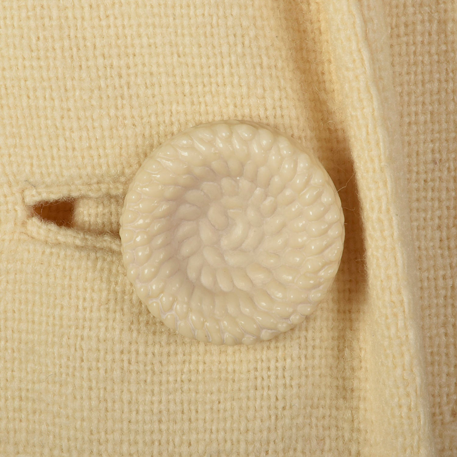 Small 1950s Cream Winter Coat
