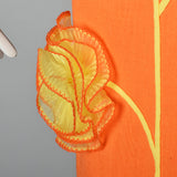 1960s Deadstock Mod Dress with 3D Flower Appliques