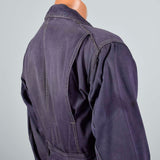 1940s Men's Blue Belted Work Wear Coveralls