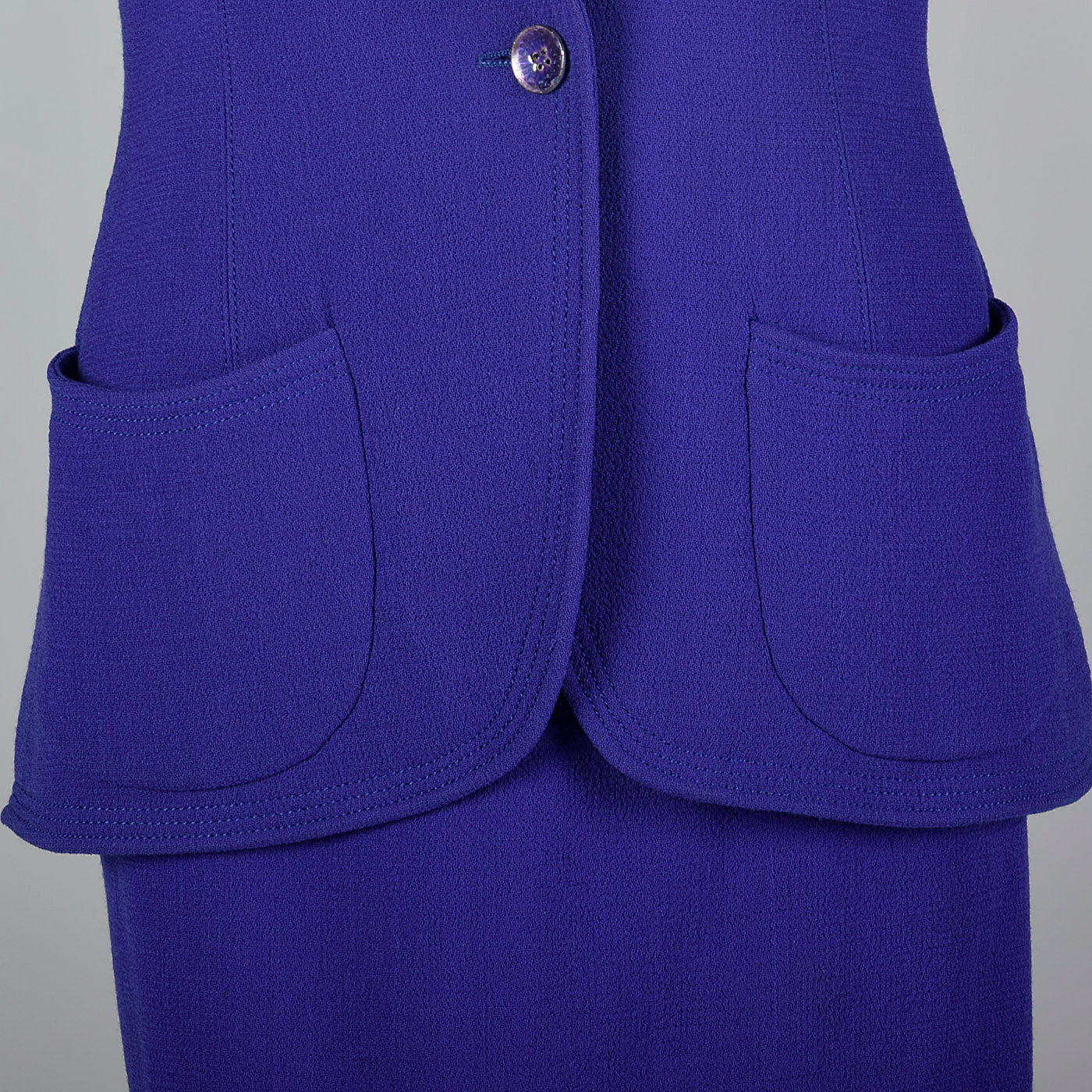 1990s Emanuel Ungaro Parallele Purple Skirt Suit