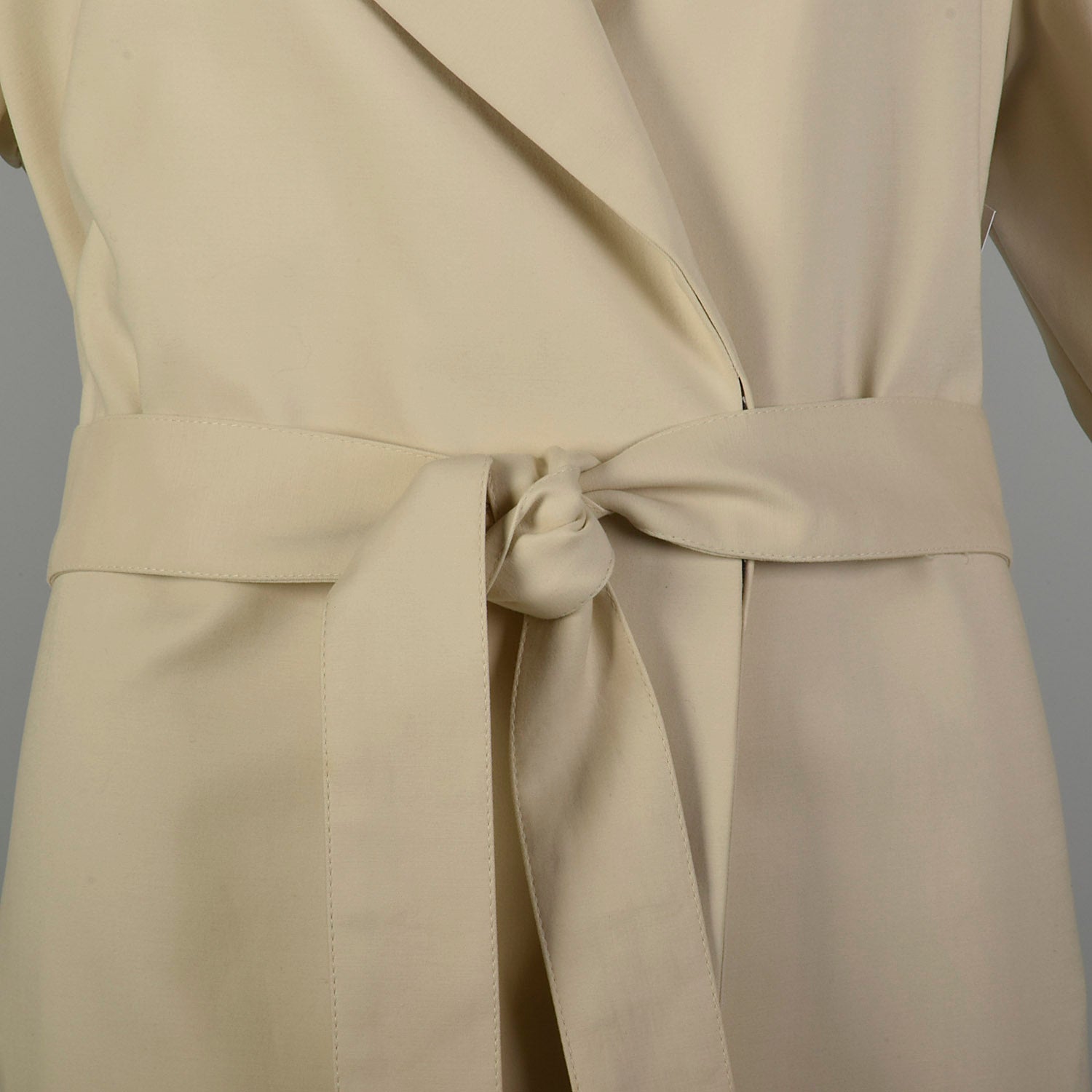 Large 2000s Trench Coat St. John Tan Maxi Tie Waist Designer