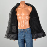 Large Guess Black Leather Jacket