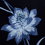 1990s Blue Velvet Evening Dress