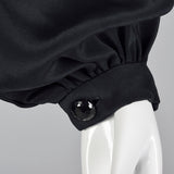 1980s Pauline Trigere Shift Dress with Bishop Sleeve