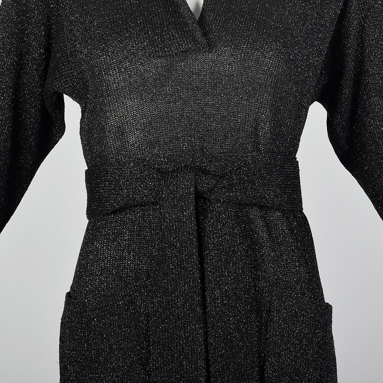 Large 1970s Black Lurex Knit Dress – Style & Salvage