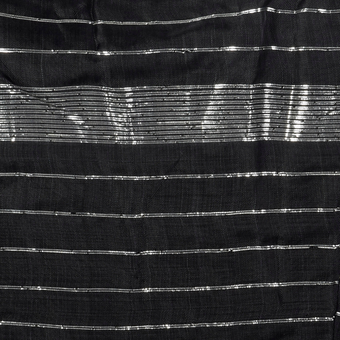 1950s Sheer Black and Silver Dress