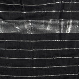 1950s Sheer Black and Silver Dress