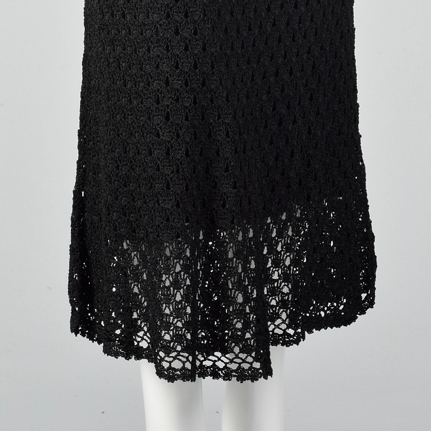 1990s Cache Black Crochet Dress