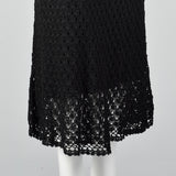 1990s Cache Black Crochet Dress