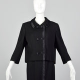 1960s Mod Black Skirt Suit