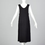 2000s Loose Black Dress in Linen