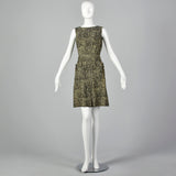 XS 1960s Animal Print Corduroy Dress