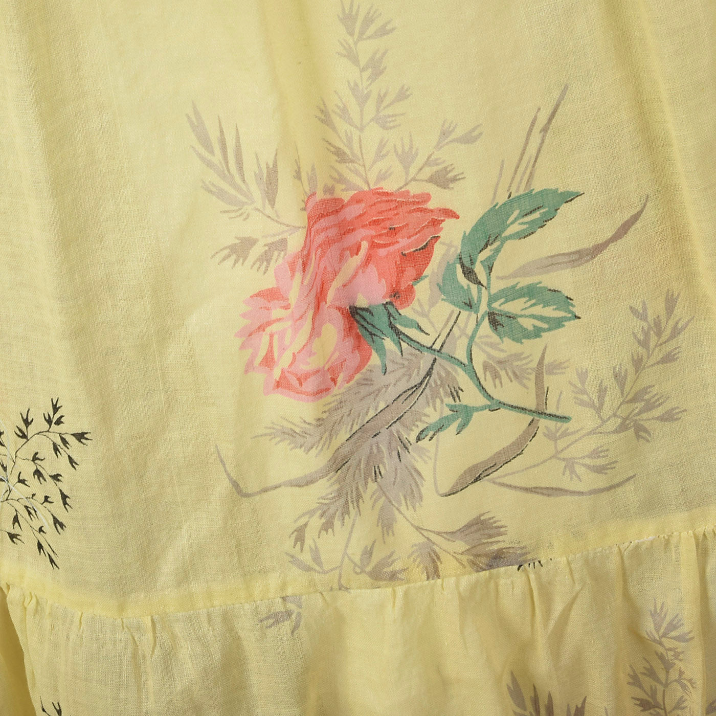 1930s Sheer Yellow Day Dress