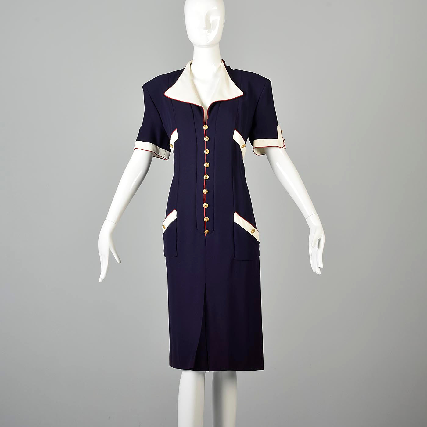 Chanel Nautical Shift Dress in Red White & Blue Style & Salvage Chanel Nautical Shift Dress in Red White & Blue Style & Salvage