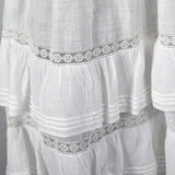 1970s White Maxi Skirt Costume Petticoat