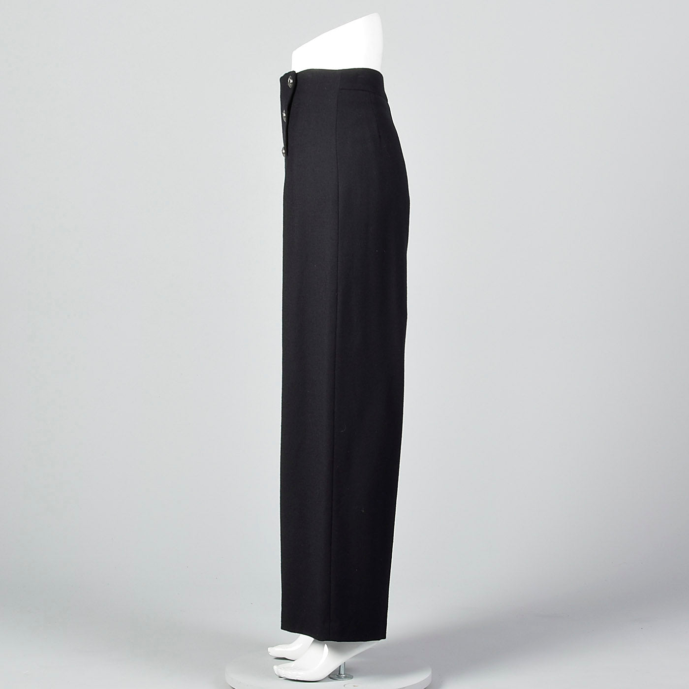 Black Wide Leg Sailor Style Pants