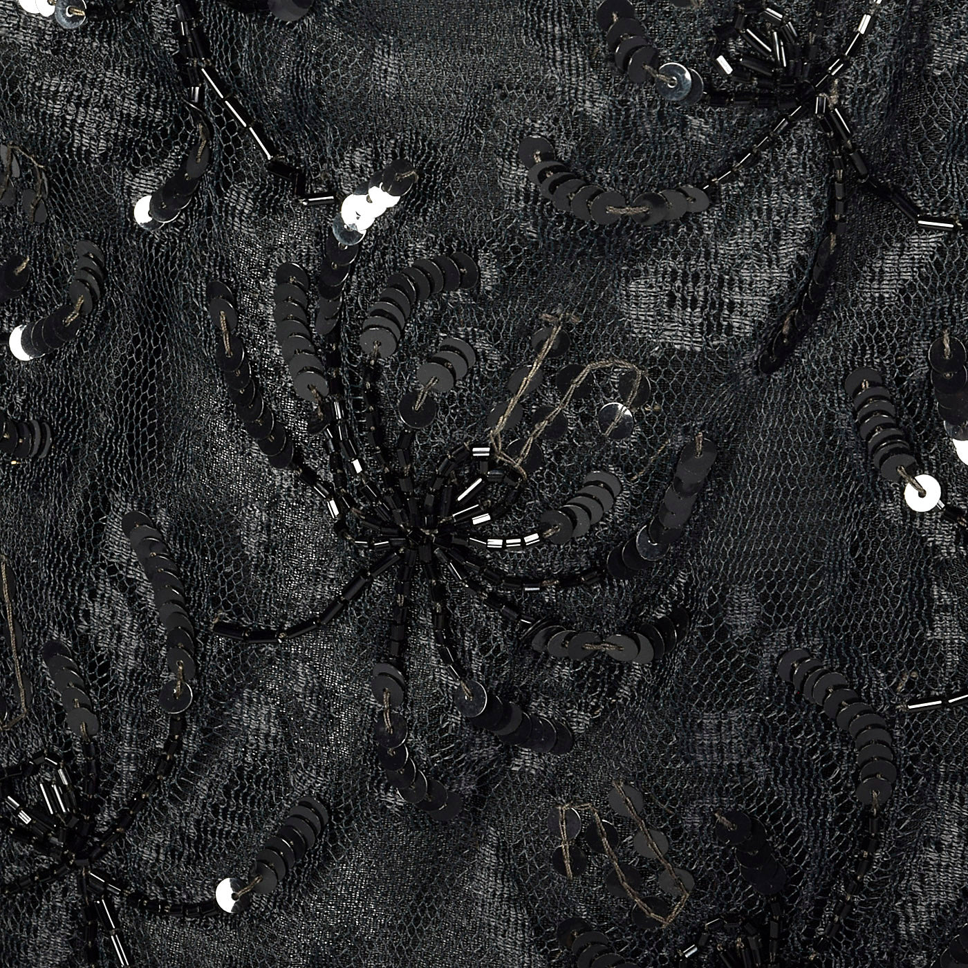 1970s Judith Ann Black Beaded Dress