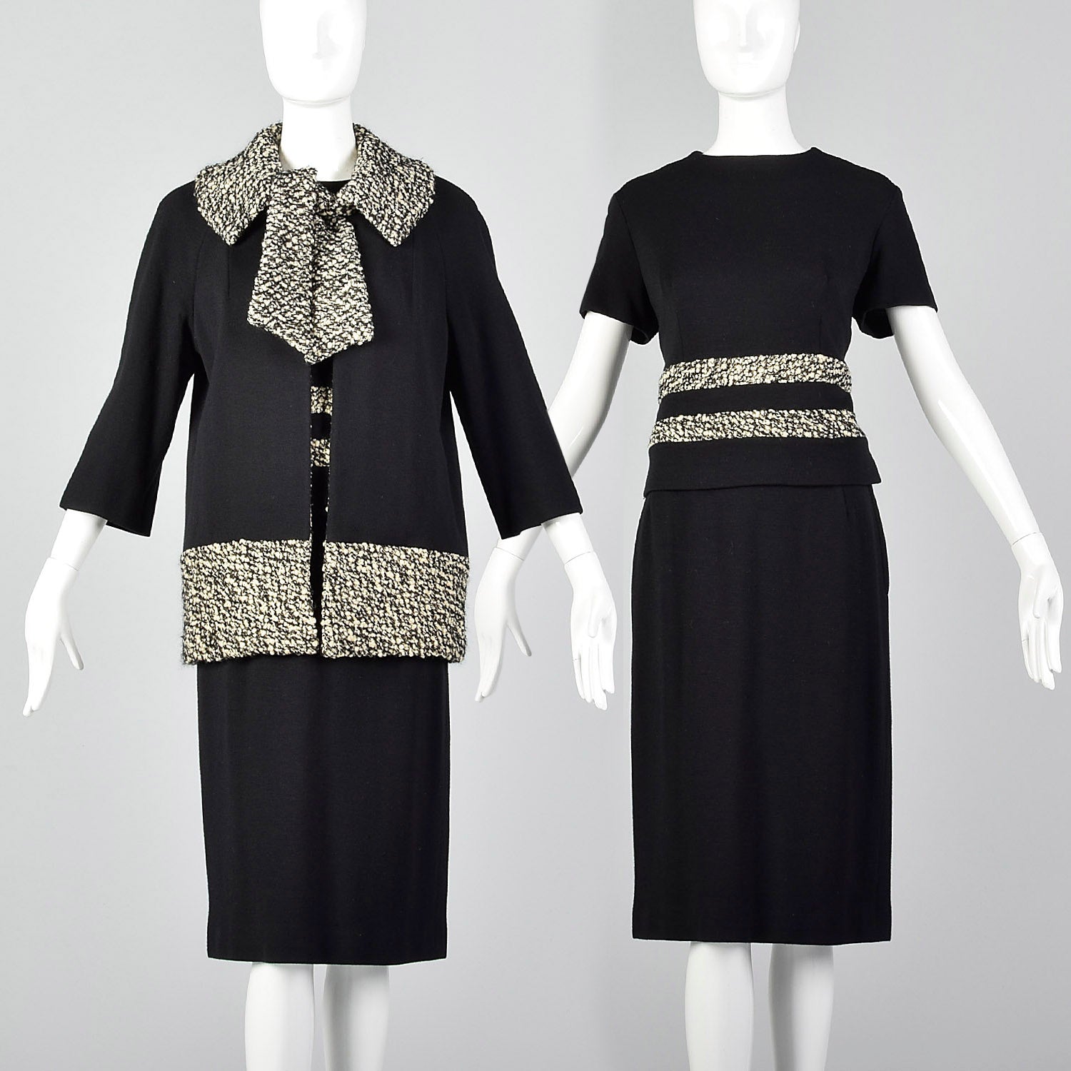 Small Lilli Ann Knit 1960s Three Piece Set