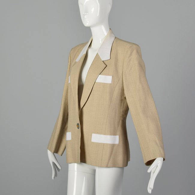 Large Hermés 1970s Tan Blazer