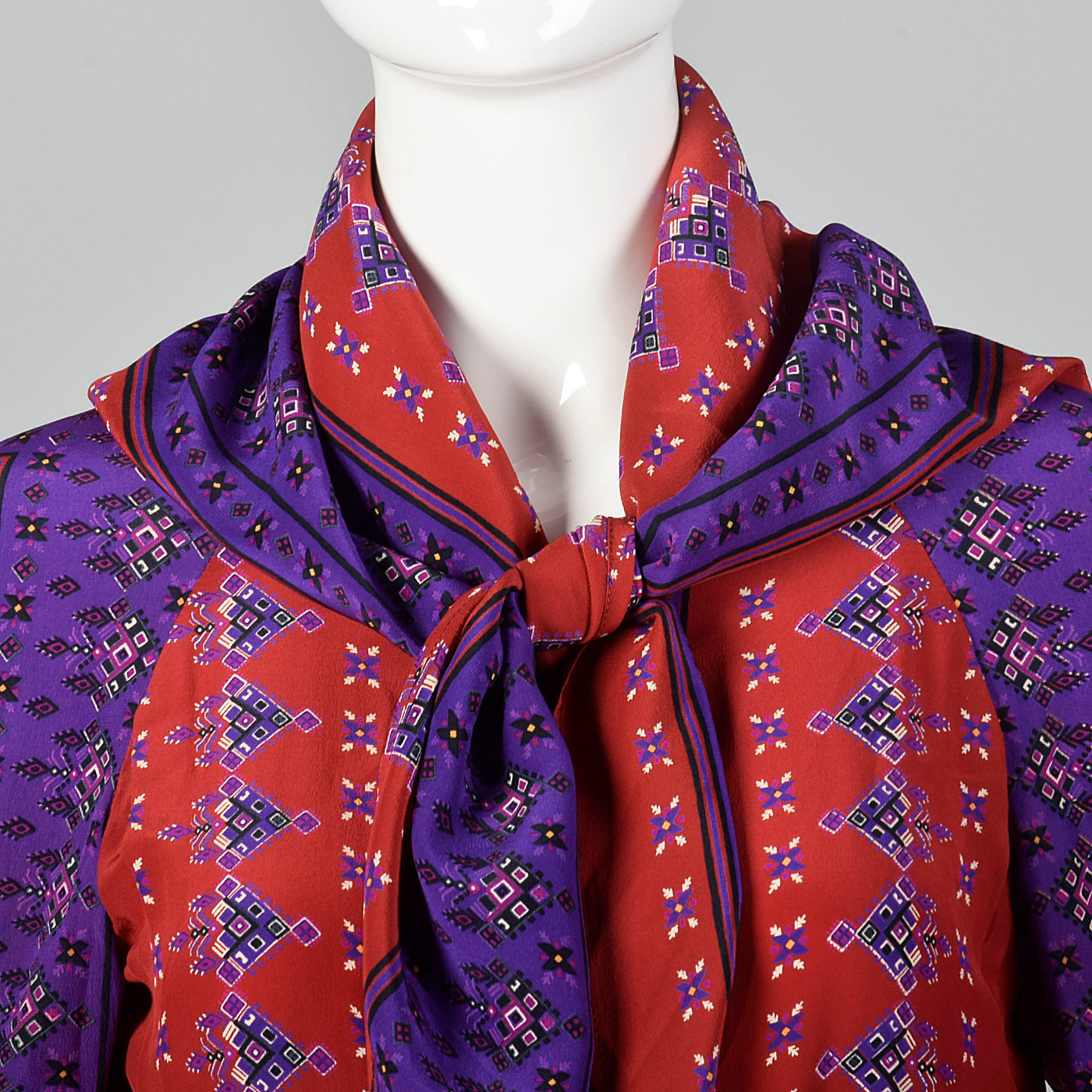 1980s Bohemian Silk Two Piece Set