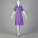 XS-Small 1950s Purple Shirtwaist Day Dress