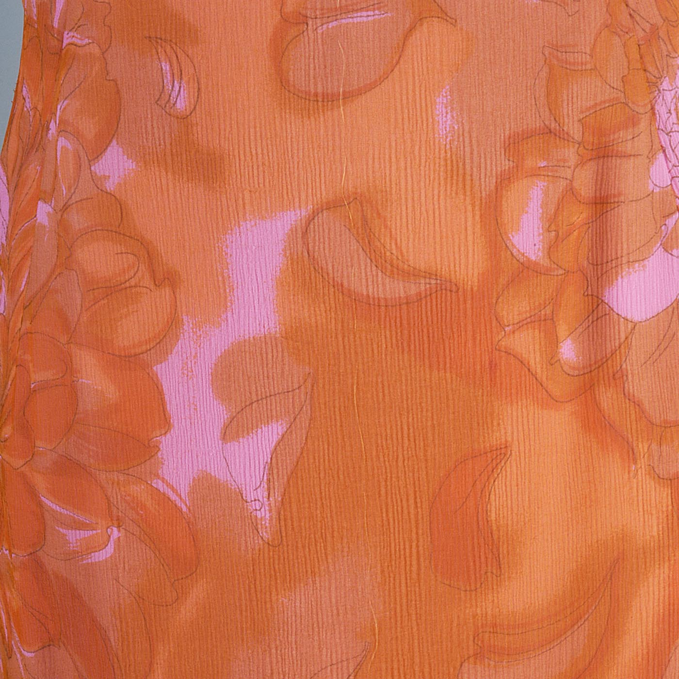 1950s Silk Chiffon Hawaiian Gown