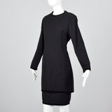 1980s Valentino Miss V Black Dress