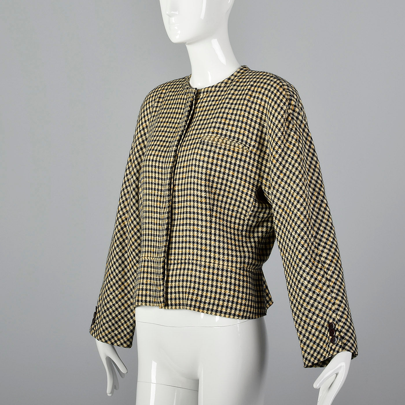 1980s Armani Black and Cream Jacket