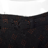 1950s Black Wool Fit and Flare Skirt