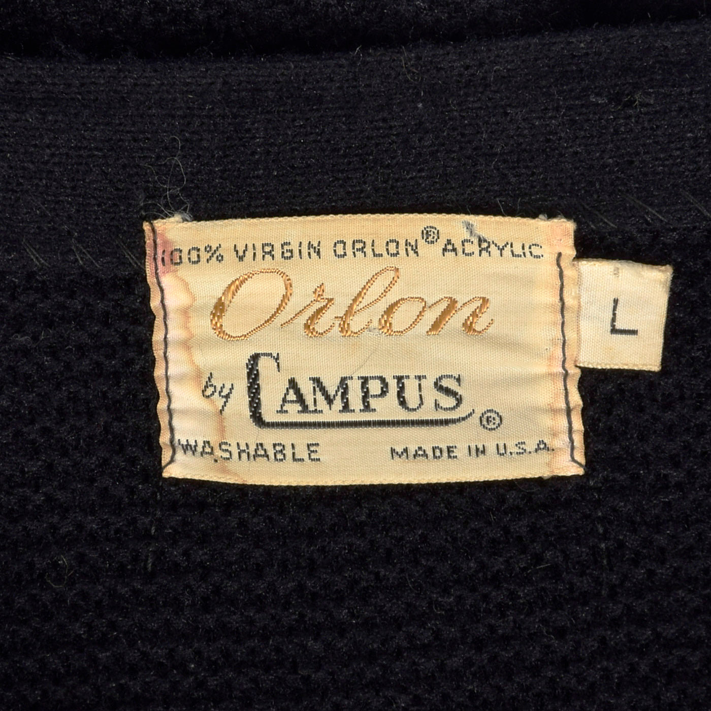 1950s Mens Campus Black and Gray Cardigan