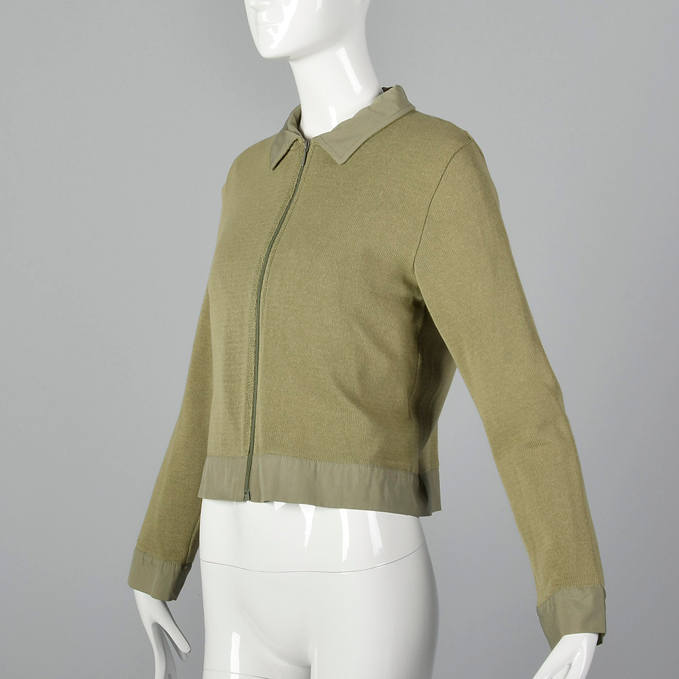 2000s Miu Miu Green Knit Jacket